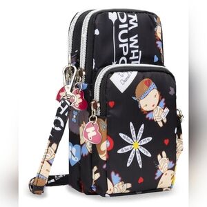 Crossbody Bag Cell Phone Sleeve Concert Venue Bag Adiustable Strap Arm Wrist NWT